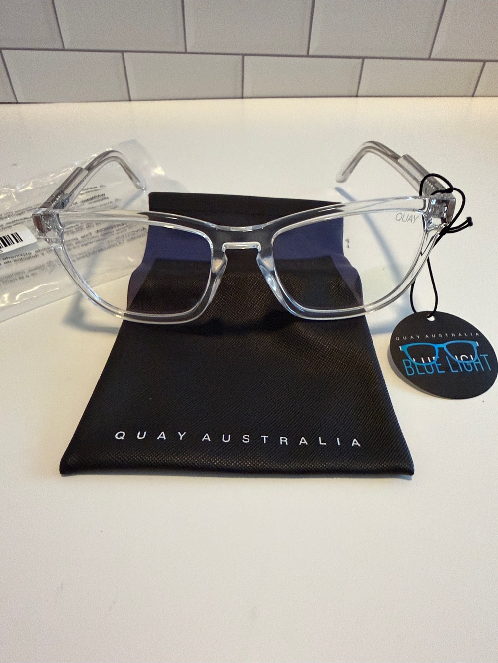 Quay Australia Clear Blue Light Glasses - Transparent Frames